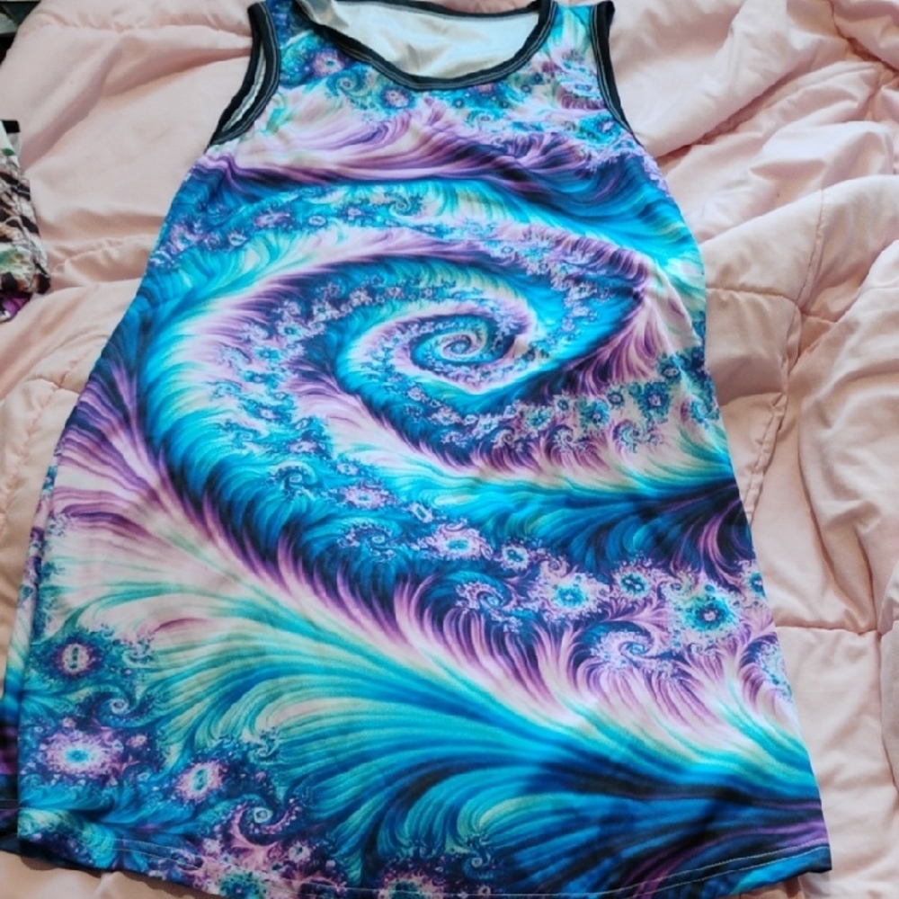 Vibrant Swirl Pattern Dress